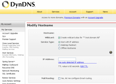 DDNSの取得