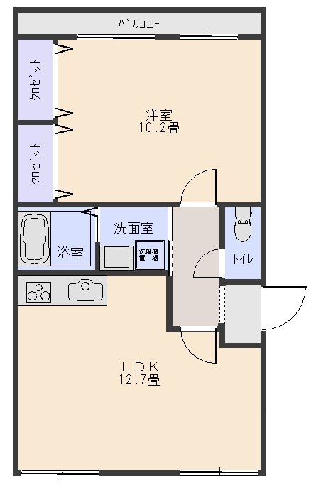 灘ハイツ103号、203号、303号間取り図