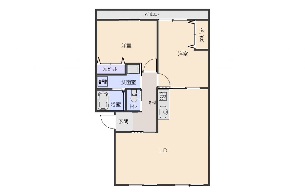 灘ハイツ402号室間取り図面